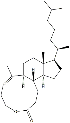 (Z)-4-Oxa-5,10-secocholest-1(10)-en-5-one Struktur