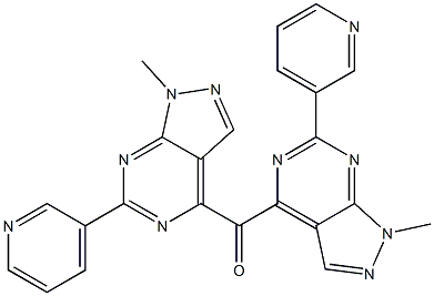 3-Pyridyl(1-methyl-1H-pyrazolo[3,4-d]pyrimidin-4-yl) ketone Struktur