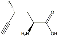 (2S,4R)-2-Amino-4-methyl-5-hexynoic acid Struktur