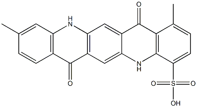 5,7,12,14-Tetrahydro-1,10-dimethyl-7,14-dioxoquino[2,3-b]acridine-4-sulfonic acid Struktur