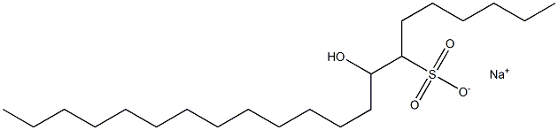 8-Hydroxyhenicosane-7-sulfonic acid sodium salt Struktur