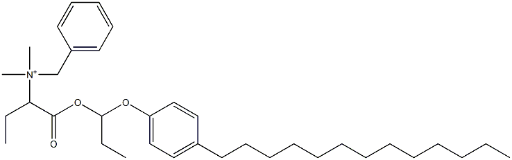 N,N-Dimethyl-N-benzyl-N-[1-[[1-(4-tridecylphenyloxy)propyl]oxycarbonyl]propyl]aminium Struktur