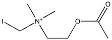 2-Acetyloxy-N-iodomethyl-N,N-dimethylethanaminium Struktur