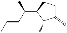 (2R,3R)-2-Methyl-3-[(1R)-1-methyl-2-butenyl]cyclopentanone Struktur