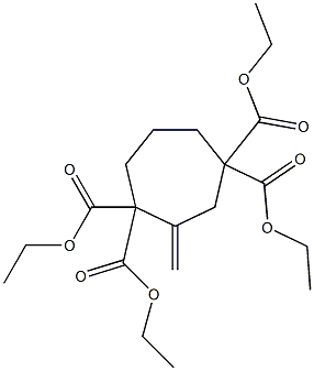 3-Methylenecycloheptane-1,1,4,4-tetracarboxylic acid tetraethyl ester Struktur