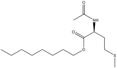 (S)-2-(Acetylamino)-4-(methylthio)butyric acid octyl ester Struktur