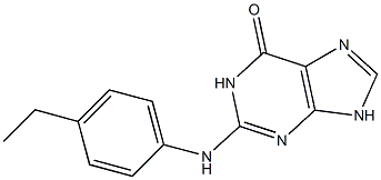 2-(4-Ethylphenylamino)-9H-purin-6(1H)-one Struktur