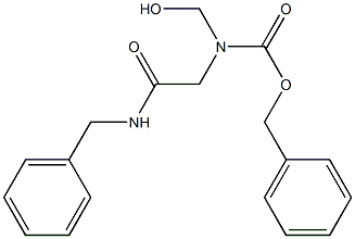 N-Benzyl-2-[hydroxymethyl(benzyloxycarbonyl)amino]acetamide Struktur