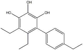 5,6-Diethyl-4-(4-ethylphenyl)benzene-1,2,3-triol Struktur