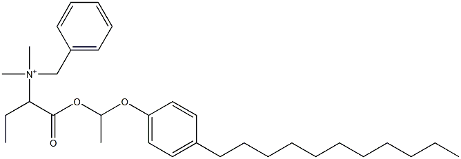 N,N-Dimethyl-N-benzyl-N-[1-[[1-(4-undecylphenyloxy)ethyl]oxycarbonyl]propyl]aminium Struktur