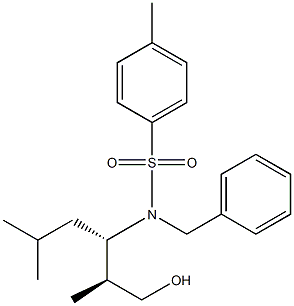 N-Benzyl-N-[(S)-1-[(S)-2-hydroxy-1-methylethyl]-3-methylbutyl]-4-methylbenzenesulfonamide Struktur