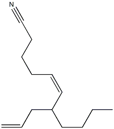 (5Z)-7-Butyl-5,9-decadienenitrile Struktur