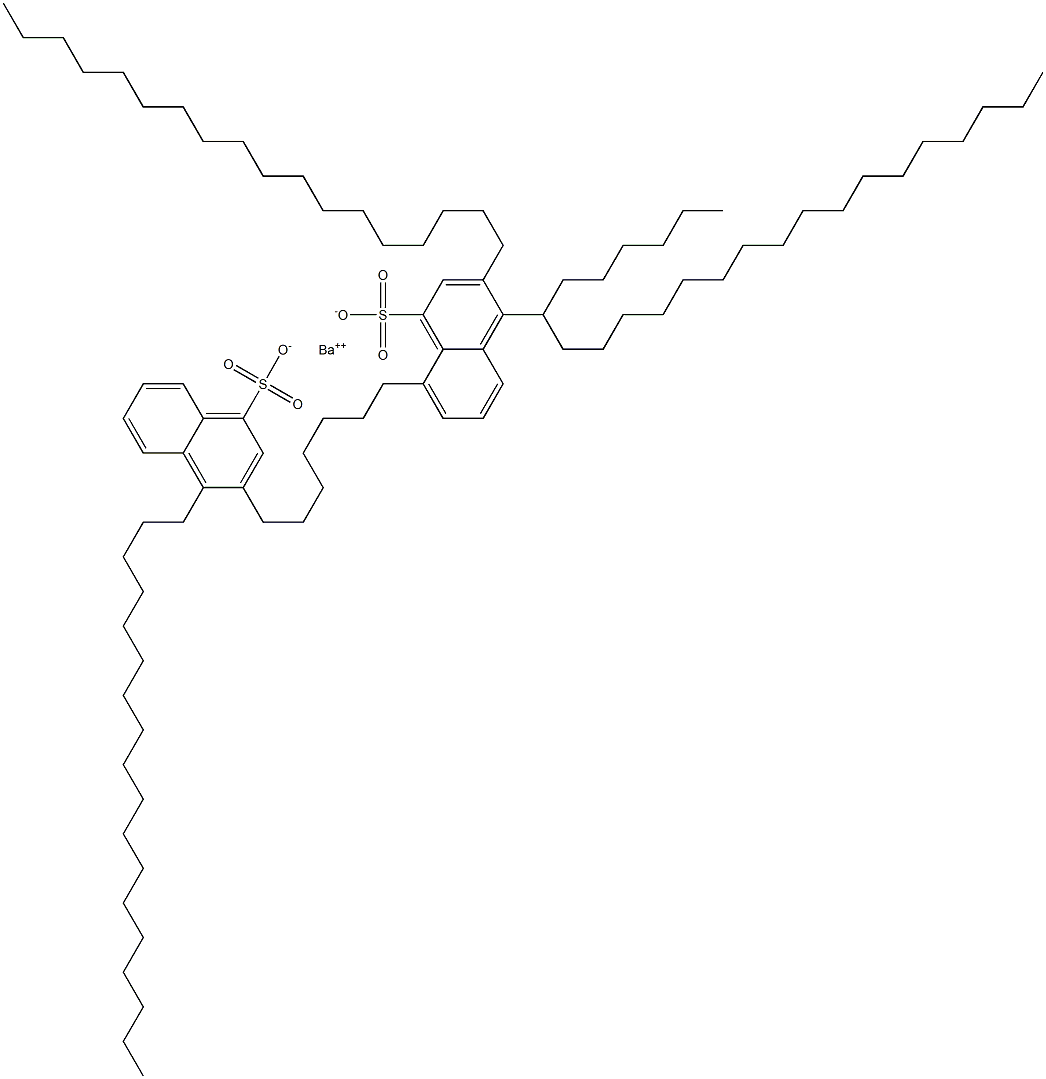 Bis(3,4-dioctadecyl-1-naphthalenesulfonic acid)barium salt Struktur