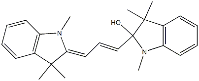 1,3,3-Trimethyl-2-[3-(1,3,3-trimethylindolin-2-ylidene)-1-propenyl]indolin-2-ol Struktur