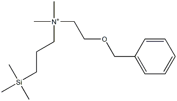 N-(2-Benzoxyethyl)-N,N-dimethyl-3-(trimethylsilyl)-1-propanaminium Struktur