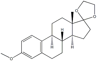 17,17-Ethylenebisoxy-3-methoxy-1,3,5(10)-estratriene Struktur