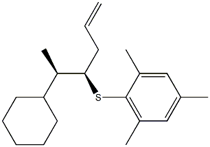 (4R,5R)-4-(2,4,6-Trimethylphenylthio)-5-cyclohexyl-1-hexene Struktur