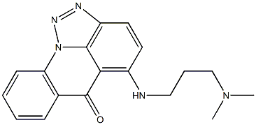 5-[3-Dimethylaminopropylamino]-6H-[1,2,3]triazolo[4,5,1-de]acridin-6-one Struktur