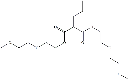 Butane-1,1-dicarboxylic acid bis[2-(2-methoxyethoxy)ethyl] ester Struktur