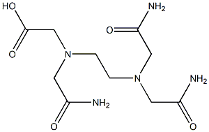 N-[2-[Bis(carbamoylmethyl)amino]ethyl]-N-(carbamoylmethyl)glycine Struktur