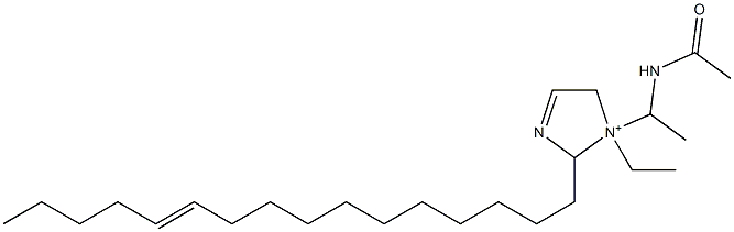 1-[1-(Acetylamino)ethyl]-1-ethyl-2-(11-hexadecenyl)-3-imidazoline-1-ium Struktur