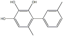 4-(3-Methylphenyl)-5-methylbenzene-1,2,3-triol Struktur