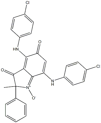 4,7-Bis(4-chlorophenylamino)-2-methyl-3,5-dioxo-2-phenyl-3,5-dihydro-2H-indole 1-oxide Struktur