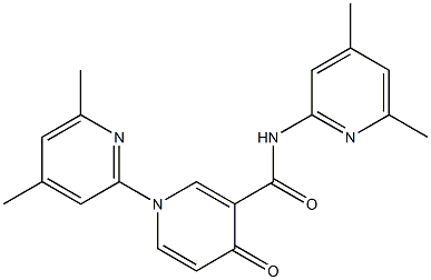 1,N-Bis(4,6-dimethyl-2-pyridinyl)-1,4-dihydro-4-oxopyridine-3-carboxamide Struktur