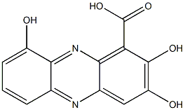 2,3,9-Trihydroxyphenazine-1-carboxylic acid Struktur