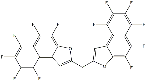 Bis[4,5,6,7,8,9-hexafluoronaphtho[2,1-b]furan-2-yl]methane Struktur