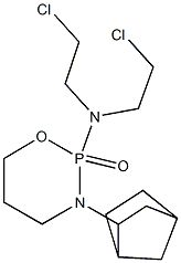 Tetrahydro-2-[bis(2-chloroethyl)amino]-3-(2-norbornyl)-2H-1,3,2-oxazaphosphorine 2-oxide Struktur