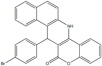 7-(4-Bromophenyl)-7,14-dihydro-6H-benzo[f][1]benzopyrano[4,3-b]quinoline-6-one Struktur