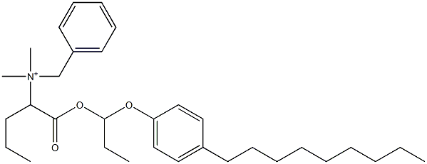 N,N-Dimethyl-N-benzyl-N-[1-[[1-(4-nonylphenyloxy)propyl]oxycarbonyl]butyl]aminium Struktur