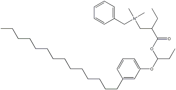 N,N-Dimethyl-N-benzyl-N-[2-[[1-(3-tetradecylphenyloxy)propyl]oxycarbonyl]butyl]aminium Struktur