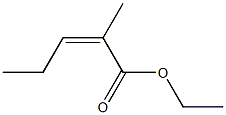 (Z)-2,4-Dimethyl-2-butenoic acid ethyl ester Struktur