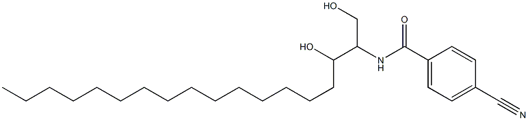 N-[2-Hydroxy-1-(hydroxymethyl)heptadecyl]-4-cyanobenzamide Struktur