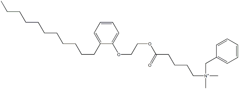 N,N-Dimethyl-N-benzyl-N-[4-[[2-(2-undecylphenyloxy)ethyl]oxycarbonyl]butyl]aminium Struktur