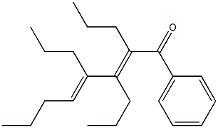 2,3,4-Tripropyl-1-phenyl-2,4-octadien-1-one Struktur