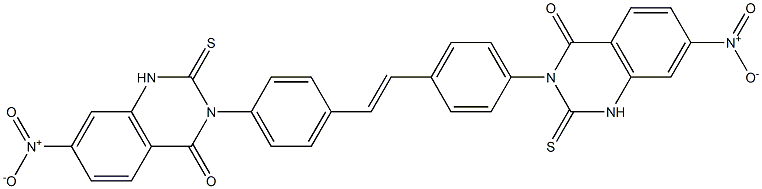 3,3'-[1,2-Ethenediylbis(4,1-phenylene)]bis[1,2-dihydro-7-nitro-2-thioxoquinazolin-4(3H)-one] Struktur