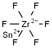 Tin(II) hexafluorozirconate(IV) Struktur