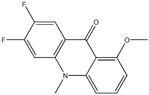 6,7-Difluoro-10-methyl-1-methoxyacridin-9(10H)-one Struktur