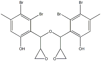 2,3-Dibromo-6-hydroxy-4-methylphenylglycidyl ether Struktur