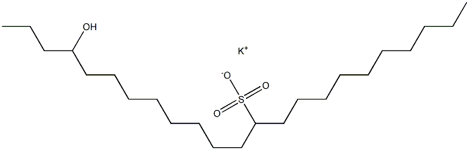 20-Hydroxytricosane-11-sulfonic acid potassium salt Struktur