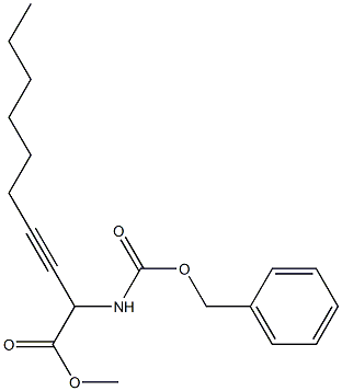 2-Benzyloxycarbonylamino-3-decynoic acid methyl ester Struktur