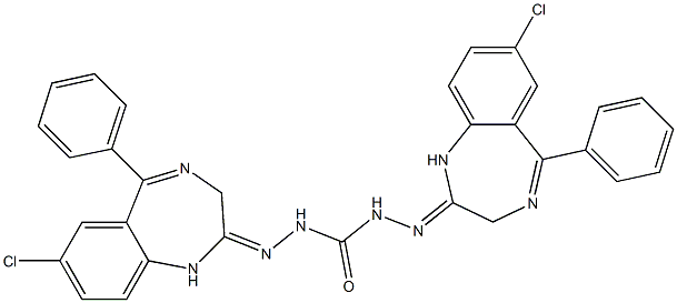 1,5-Bis[(7-chloro-5-phenyl-1,3-dihydro-2H-1,4-benzodiazepin)-2-ylidene]carbonohydrazide Struktur