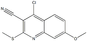 4-Chloro-7-methoxy-2-(methylthio)quinoline-3-carbonitrile Struktur