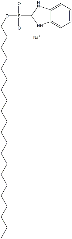 2,3-Dihydro-2-henicosyl-1H-benzimidazole-2-sulfonic acid sodium salt Struktur