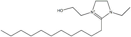 1-Ethyl-4,5-dihydro-3-(2-hydroxyethyl)-2-undecyl-1H-imidazol-3-ium Struktur