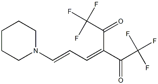 3-[(2E)-3-Piperidino-2-propenylidene]-1,1,1,5,5,5-hexafluoro-2,4-pentanedione Struktur