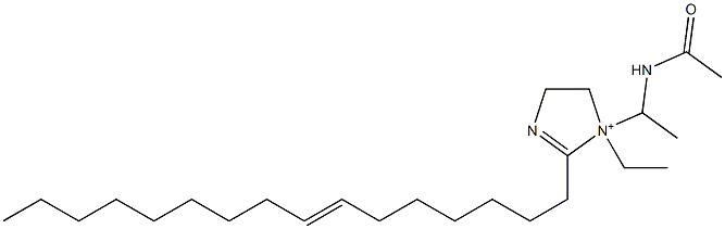 1-[1-(Acetylamino)ethyl]-1-ethyl-2-(7-hexadecenyl)-2-imidazoline-1-ium Struktur